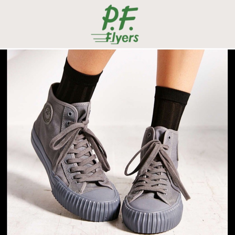 P.F. Flyers Dark Grey High Top Sneakers